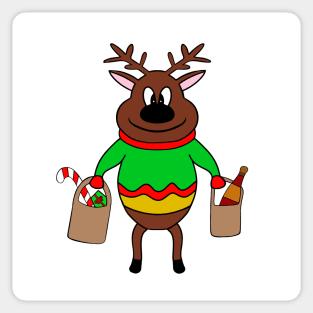 Merry Christmas Funny Reindeer Sticker